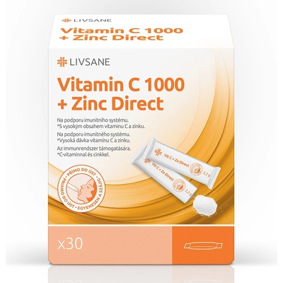 Livsane Vitamín C 1000 + Zinok Direct 30 ks