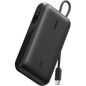 Belkin BOOSTCHARGE аварийно зарядно устройство с Type-C конектор, 20000mAh, LED дисплей + вграден Type-C кабел, ЧЕРНО BPB030HQBK (BPB030HQBK)