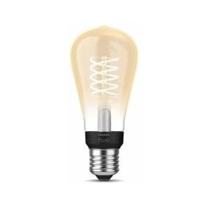 Philips White Filament E27 Small Edison lamp, 7.2W, dimmable, warm white light, controllable via app, compatible with Amazon Alexa (Echo, Echo Dot), pack of 1 - 929003051701