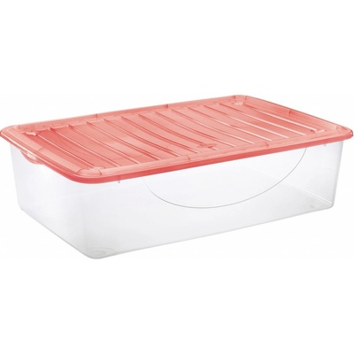 Tontarelli DODO STOCK-BOX s víkem 27L transparent/červená