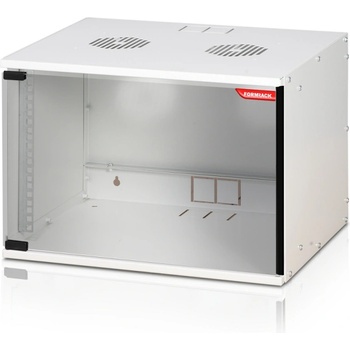 Formrack 19" Wall Mounted rack 7U SOHO 512/400mm, height: 358mm, loading capacity: 50kg. , tempered glass door, 19" front rails (SH-7U)