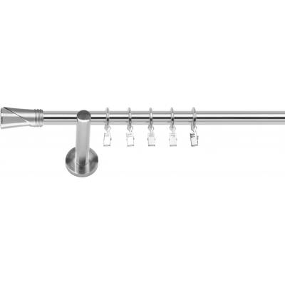 Dekodum Jednořadá moderní garnýž Duncan 19 mm ocelový efekt 140 cm