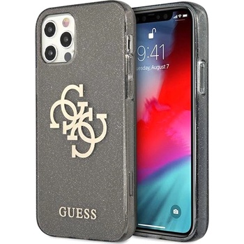 Image 1 of GUESS Гръб Guess TPU Big 4G Full Glitter Case за iPhone 12/12 Pro - Черен