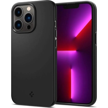 Spigen Thin Fit Case - качествен тънък матиран кейс за iPhone 13 Pro (черен)