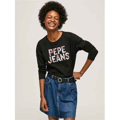 Pepe Jeans Luna tričko s dlouhým rukávem černá