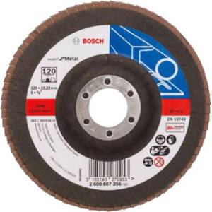 Bosch - Ламелен шлифовъчен диск за стомана, P120, диаметър 125 мм 2608607356 (2608607356)