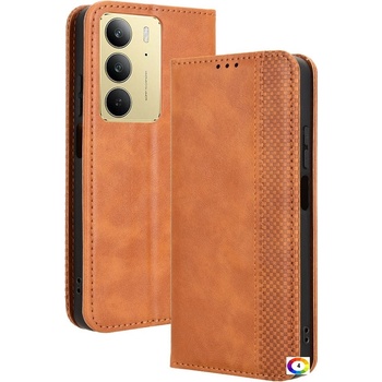 realme C75 Retro Texture Wallet Калъф и Протектор