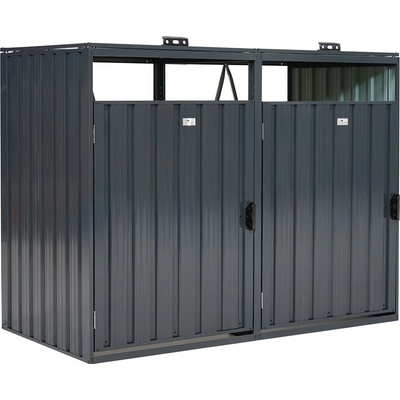 CoverTech Kryt pro 2 120 l nebo 240 l odpadkové koše Alabama antracitový – Zboží Dáma