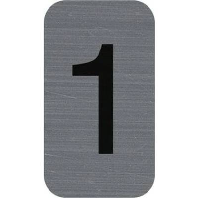 Informačná tabuľka, samolepiaca, 2,5x4,4 cm, hliníkový vzhľad, EXACOMPTA, č. 1