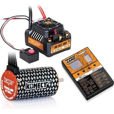 KONECT COMBO BRUSHLESS 80Amp SCT WP s 4P 3660SL 2750Kv motorem + programovací karta