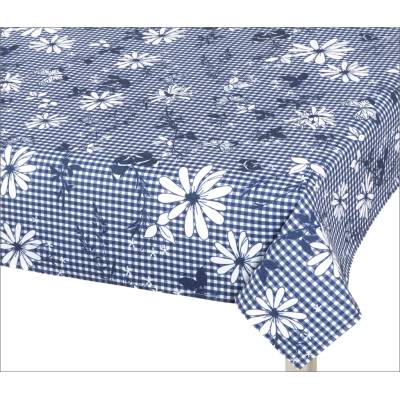 Brotex Ubrus modrá kostička s květem 120x140cm
