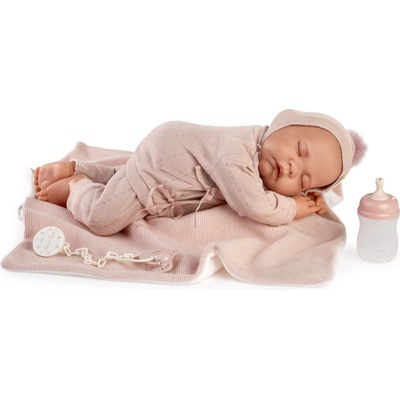 Antonio Juan 33022 Luna spiaca realistická bábika bábätko s mäkkým látkovým telom 42 cm