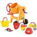 Wader Dětská míchačka Construct žlutá s přilbou a zednickým nářadím