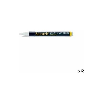 Security Маркер за Бяла Дъска Securit Бял Фино острие (12 броя)