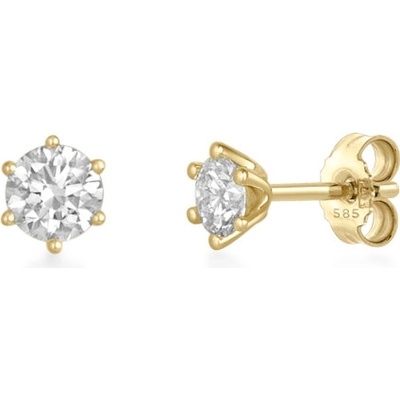 SOFIA DIAMONDS zlaté náušnice s laboratorními diamanty 0,8 ct DE/VS+ LABGER37573YG