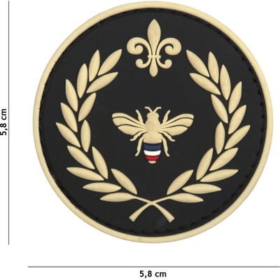 Gumová nášivka 101 Inc Napoleon Bee - čierna