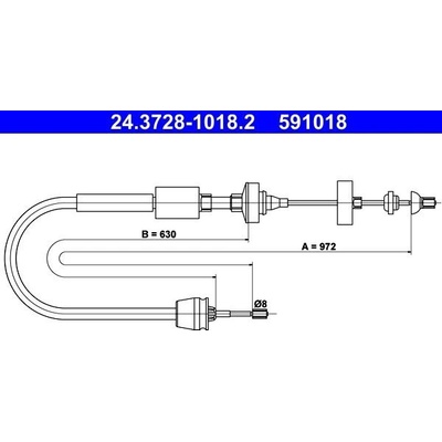 Lanko ovládania spojky ATE 24.3728-1018.2