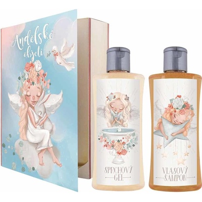Bohemia Gifts Andělské objetí sprchový gel 250 ml + šampon na vlasy 250 ml + kniha dárková sada