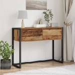 vidaXL Крайна масичка Старо дърво 100 x 36 x 75 см Инженерна дървесина (886700)