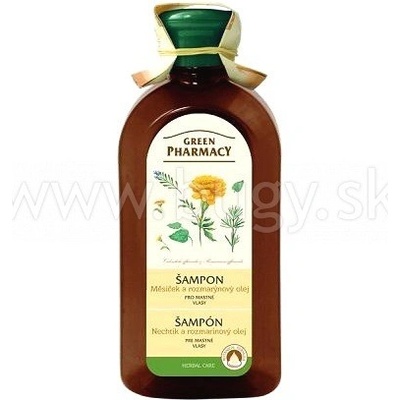 Green Pharmacy Nechtík a Rozmarínový olej šampón pre mastné vlasy 350 ml