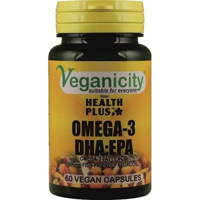 Veganicity Omega-3 DHA:EPA olej z mikrorias 500 mg 60 kapsúl