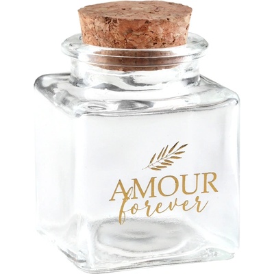 Santex Стъклени бутилки с коркова капачка - Amour forever