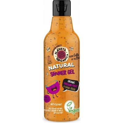 Planeta Organica Organic Guarana & Basil Seeds tonizujúci sprchový gél 250 ml