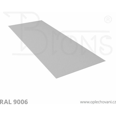 Brons Rovinný plech 750 x 2000 mm stříbrná