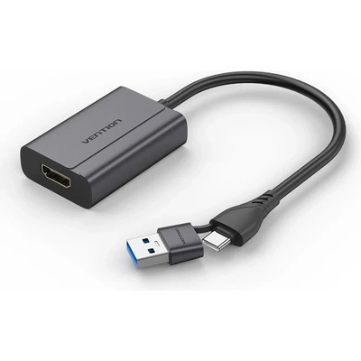 Vention Конвертор Vention ACYHB, от USB-C/A(м) към HDMI(ж), черен, FHD@60Hz (ACYHB)