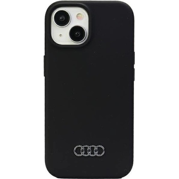 Audi Кейс Audi Silicone Case за iPhone 15 6.1"", черен / черен, твърд, AU-LSRIP15-Q3/D1-BK (KXG0075360)