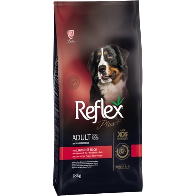 LIDER Reflex Plus Adult Dog Food with Lamb & Rice for Maxi Breeds - Пълоценна храна за пораснали кучета с агнешко и ориз за големи породи 18 кг, Турция