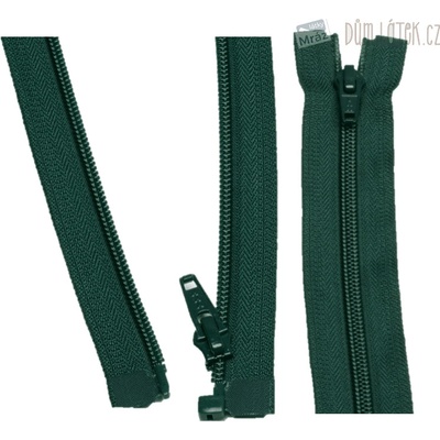 YKK Zips špirálový deliteľný tmavo zelený 70 cm