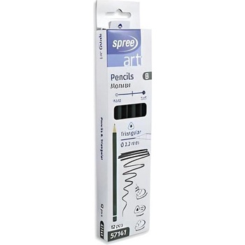 Spree Молив графитен b, триъгълен, Ø 2.2 мм графит