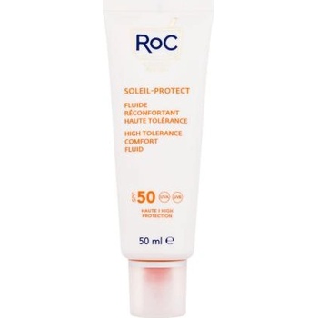 RoC Soleil-Protect High Tolerance Comfort Fluid слънцезащитен флуид за лице със защитен фактор spf50 50 ml за жени