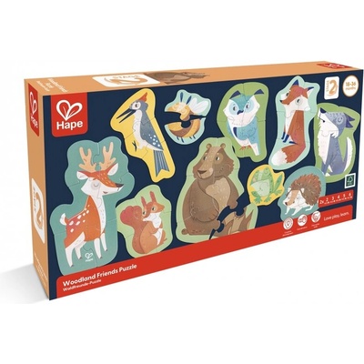 Hape Образователен пъзел приятели от гората, Hape, 40 части (H1650)