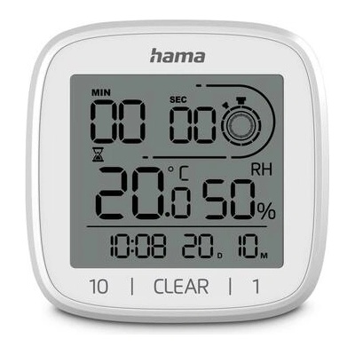 Hama Дигитален часовник за баня "Cyprus", с вендуза за окачване, бял (HAMA-185893)