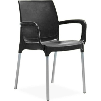 Mira-N NOVUSSI-Стол с подлакътник SUNSET/CASTELLO 58x55xh82cm ЧЕРЕН (NVS028 / NVS010) (0142337)