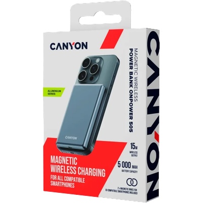 CANYON Външна батерия Canyon CNS-CPB505DG 5000 mAh Slim (CNS-CPB505DG 5000 mAh Slim)