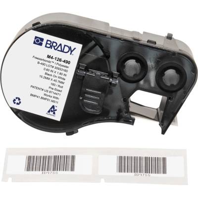 Brady M4-126-490 / 170776, 45.72 mm, Polyester, черно копиране / бял фон (170776)