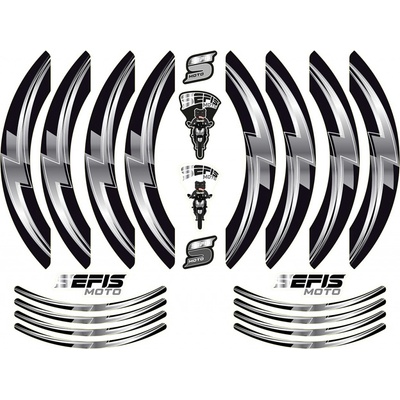 SEFIS PREMIUM ST 1 dvoudílné polepy na kola - šedá – Hledejceny.cz