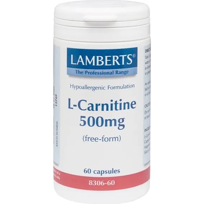 LAMBERTS ЛАМБЕРТС Л-КАРНИТИН 500 МГ. Х 60 КАП. / lamberts l carnitine 500mg 60cap