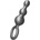 ToyJoy Buttocks The Stuffer 3-Balls Metallic Silicone Plug Grey