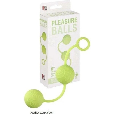 DreamToys Venušiny kuličky PLEASURE BALLS green - 3,6 cm