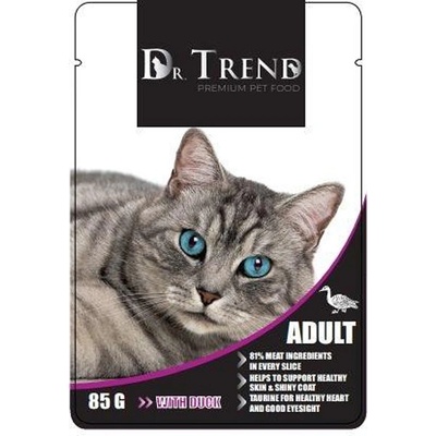 DR TREND Adult Duck - Пауч за котки с Патица 85 г