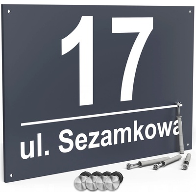 Číslo Domu Adresní Tabulka 32x21 Antracit Šedá Dibond UV + Hmoždinky – Sleviste.cz