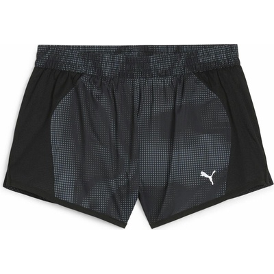 Puma dámske športové kraťasy RUN FAVORITE AOP VELOCITY 3" short W čierna tmavo sivá biela