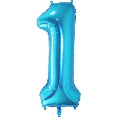Cakesicq Fóliový balón číslo jedna modrý 102cm
