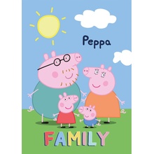 BrandMac Detská deka Peppa Pig Family