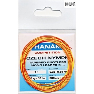 HANÁK Competition Czech Nymph monofilní ujímaný 9m Bicolour