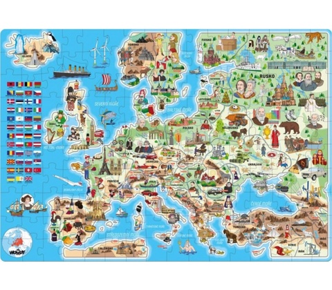 Popular Mapa Evropy 160 dielov